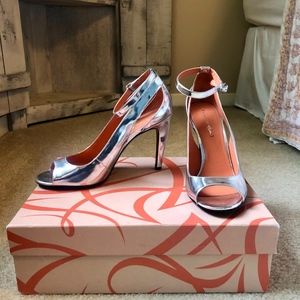 Via Spiga Silver Dress Heels